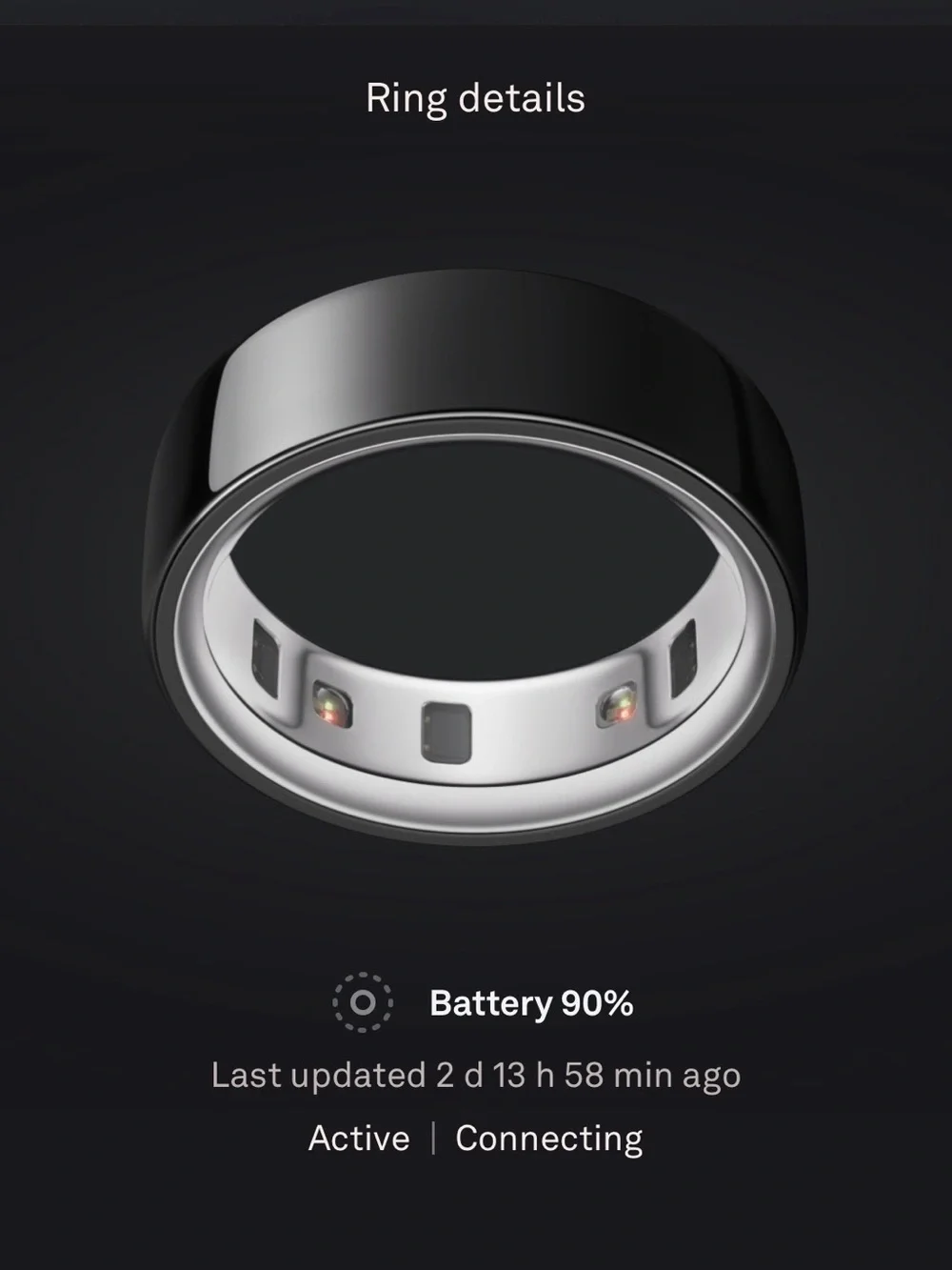 Oura Smart Ring in Black and Silver